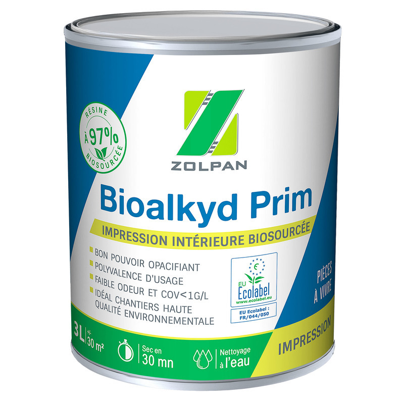 Impression à base de résine biosourcée bioalkyd prim