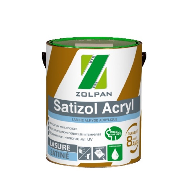 Lasure acrylique multicouche satinée satizol acryl - zolpan