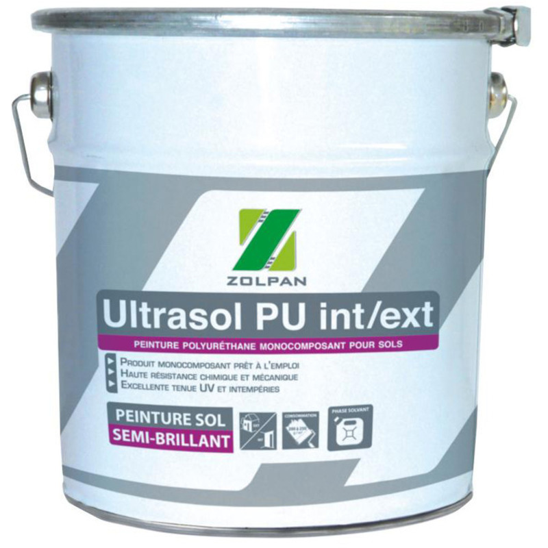 Peinture polyuréthane aliphatique semi-brillant pour sols - ultrasol pu int/ext