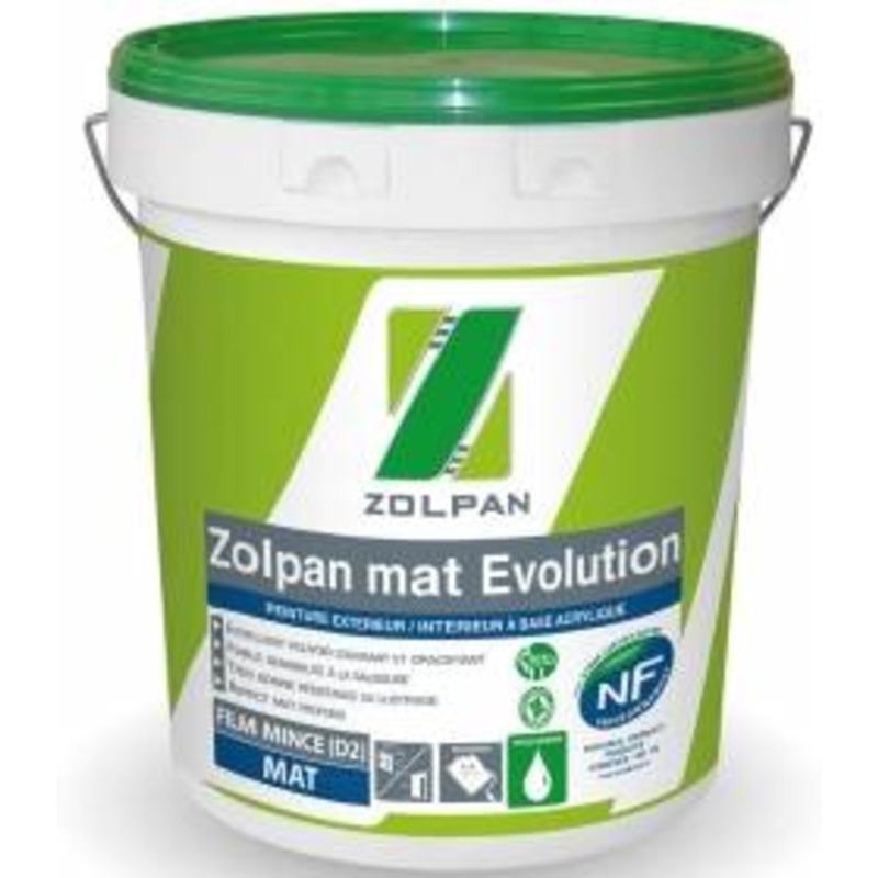 Peinture de ravalement polyvalente zolpan mat evolution zolpan